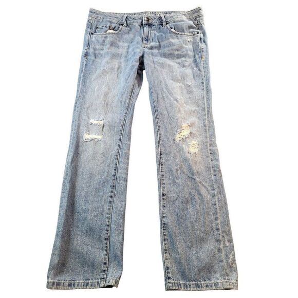 Converse The Tomboy Jeans Women Sz 16 One Star Blue Denim Distressed Boho - Picture 1 of 9